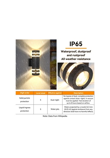 Liangmei Led Dış Duvar Işıkları E27 Yukarı Aşağı Dış Duvar Aplik Ahşap