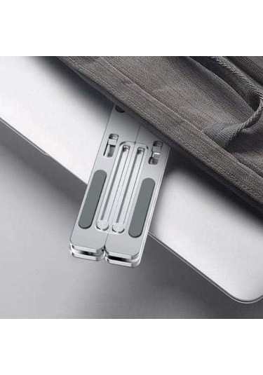 Aorus 17 Kompakt Quickswitch Dizüstü Bilgisayar Standı, Çok Açılı Görüntüleme Katlanabilir Yükseltici Metalik Gümüş