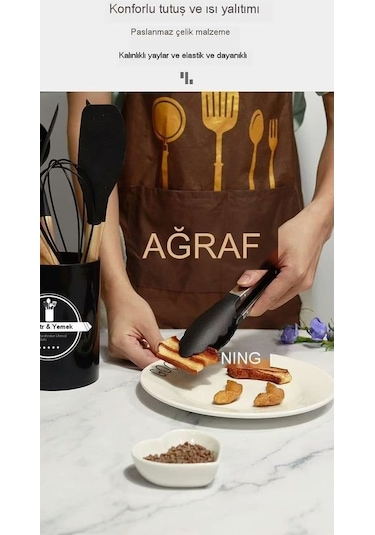 79125 12 Parça Yapışmaz Silikon Mutfak Eşyaları Seti Yeşil