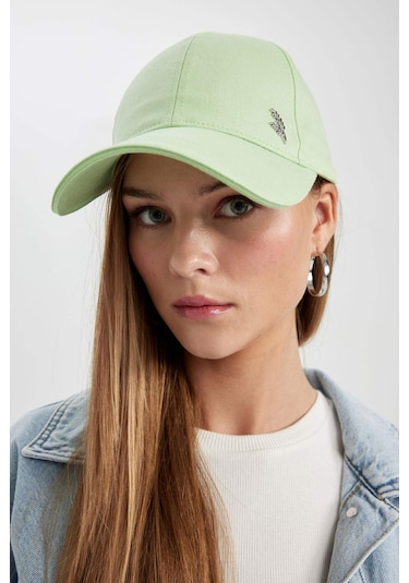 Defacto Kadın Pamuklu Cap Şapka N6472az24smgn157 Yeşil