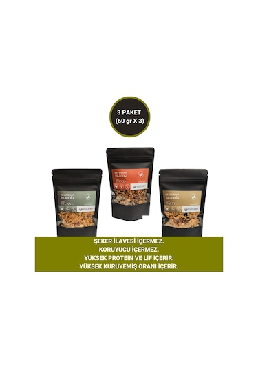 Pecan, Choco, Salty Granola 60 Gr X 3