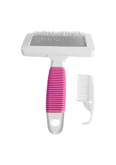 Markapet Temizleme Aparatlı Kedi Köpek Tarağı 12 Cm-15 Cm Large Pembe