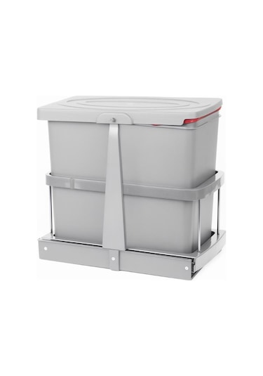 Pyramith 24 Litre Gri Çöp Kovası Gri