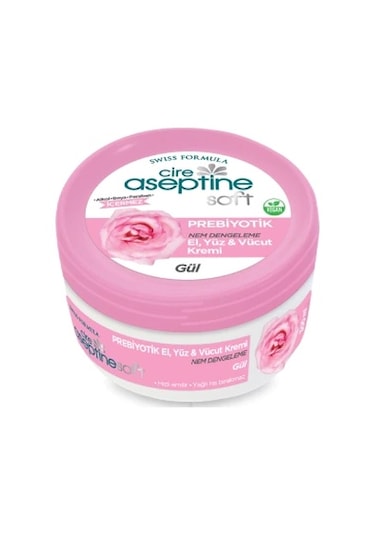 Cire Aseptine Soft Gül Prebiyotik Nemlendirici Bakım Kremi 200 ML