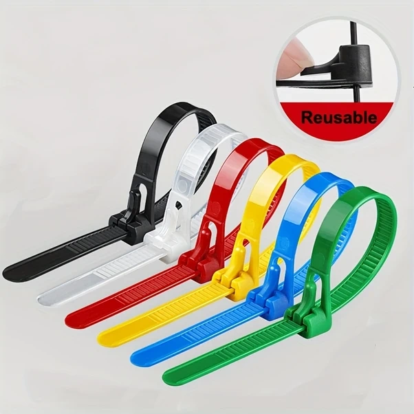 Chenkestoreone 100 Adet Karışık Naylon Kablo Bağı, Sökülebilir Kaydırmalı Düğüm Ev Ofis Bahçe Endüstri Diğer