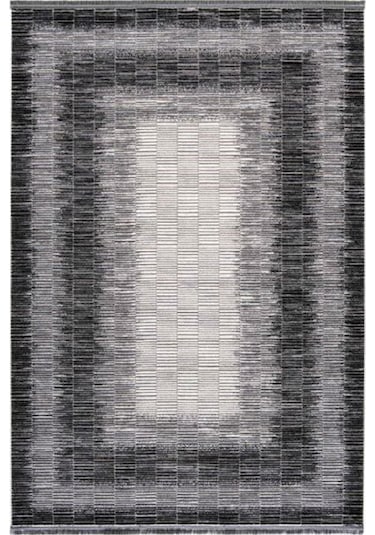 Çam Halı Norm 6217 Gri Romans Halı Modern Desenli Makine Halısı