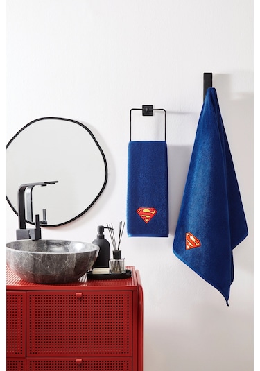 Özdilek Superman Hero Lisanslı 2'li Havlu Set Lacivert