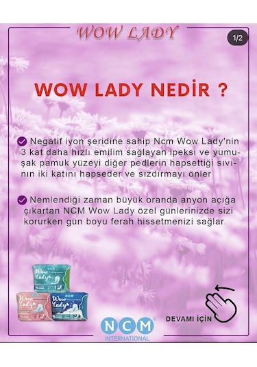 Wow Lady Hijyenik Ped Set