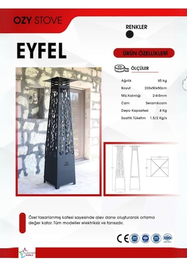 Ozystove Eyfel Pelet Sobası