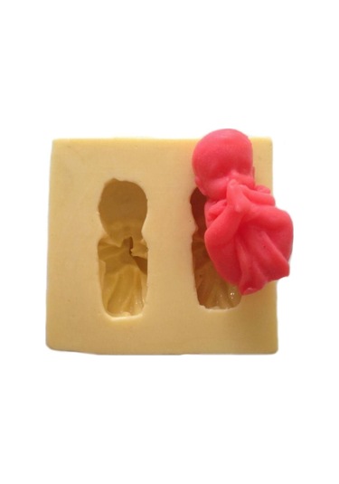 Ayağını Emen Bebek Şeklinde Silikon Pasta Ve Seker Hamuru Kalibi 5x3x3 Cm 6