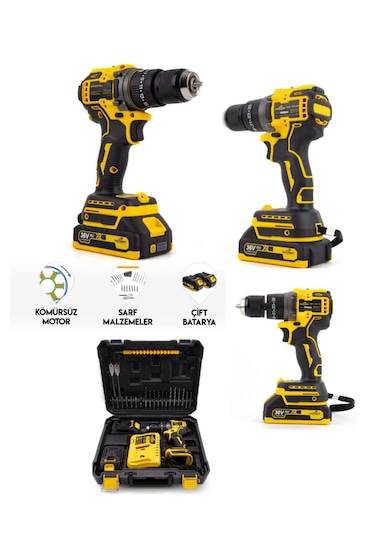 Branzeg BRZ-MKS Setli Darbeli 10MM Kömürsüz Vidalama Sarı