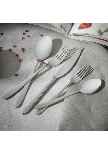 Hisar Side 84 Parça 12 Kişilik Çatal Kaşık Bıçak Takımı Inox