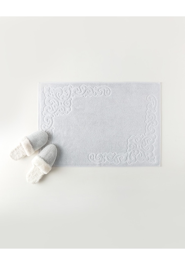 Orlena %100 Pamuk Ayak Havlusu - Gri - 50x70 Cm Gri