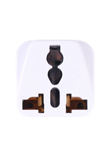 Taşınabilir Evrensel Soket - İngiltere Fiş Güç Adaptörü Seyahat Şarj Cihazı Beyaz