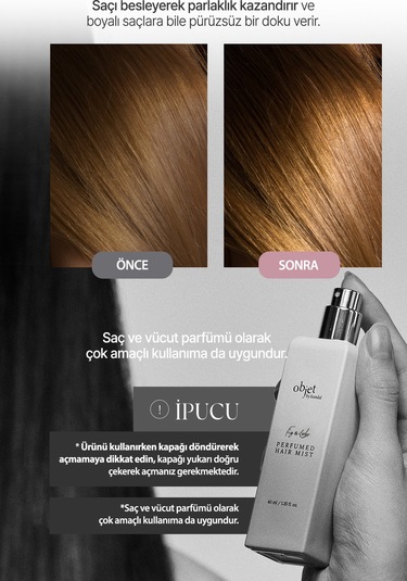 Nem Ve Parlaklık Veren Parfümlü Saç Misti Kundal Perfumed Hair Mist 40 Ml Rose Petals