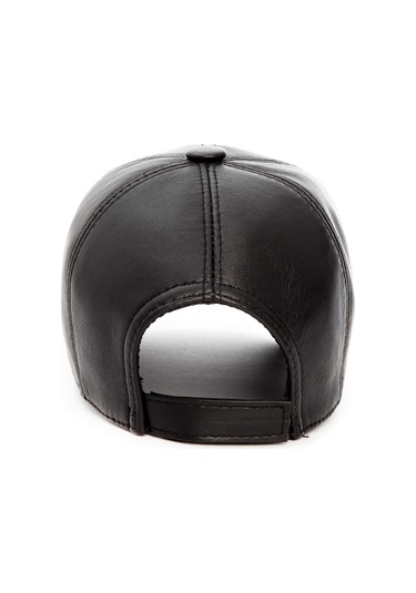 Tamer Tanca Erkek Hakiki Deri Siyah Şapka 524 Beyzbl Nak Sapka Sk20-21 Syh Dr Nks Siyah