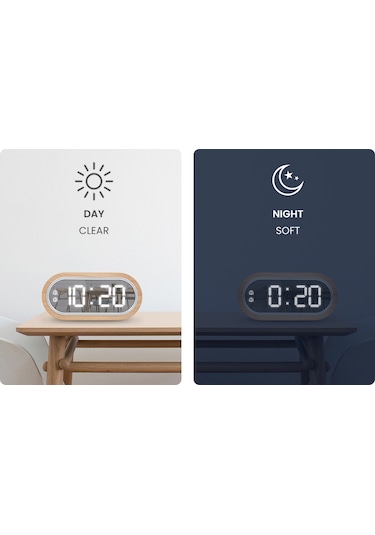 Gajeena Ahtapot Ahşap Led Saat, Dışarıdaki Sıcaklığı Gösterir, Otomatik Işık Algılama, İki Alarm, Usb Telefon Şarjı, Zx1003a, Pil Yok