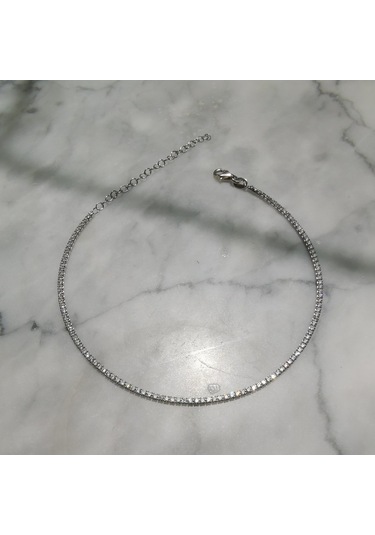 Su Yolu Gümüş Halhal Rodyum Gümüş