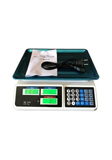 Terazi 40 Kğ Elektronik Şarjlı Kantar Dijital Tartı 2 Yı N1129