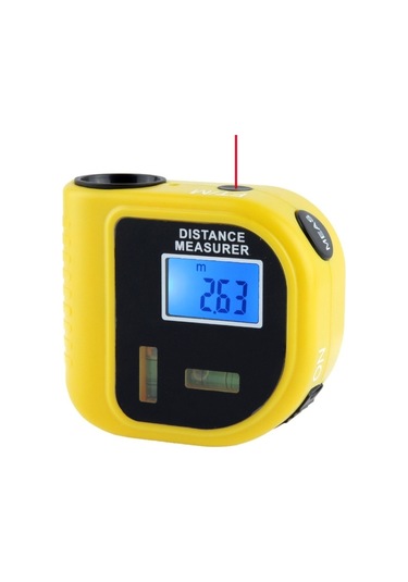 Butuglobal Cp-3010 0.5-18m Lazer İşaretleyicili Ultrasonik Mesafe Ölçer Sarı
