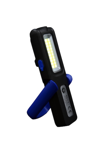 420 Lümen Mıknatıslı Şarjlı Profesyonel Çok Amaçlı Led Tamir Çalışma El Aydınlatma Feneri Siyah - Mavi