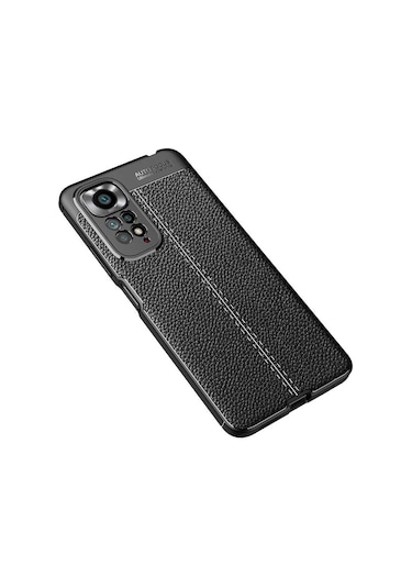 Xiaomi Redmi Note 11 Pro Kilif Lens Deri Görünümlü Niss Silikon