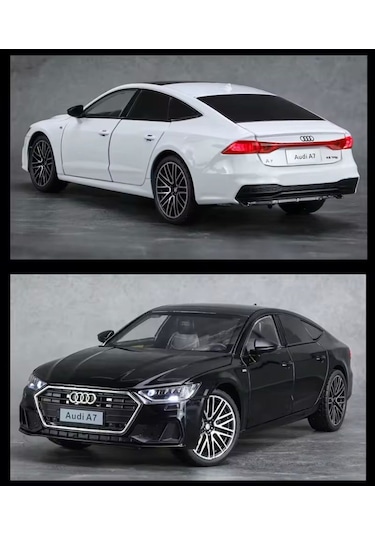 Scowetto Audi A7 Araba Siyah 1:24 Diecast Metal Model Araba Koleksiyon Araba 21 Cm Oyuncak Araba