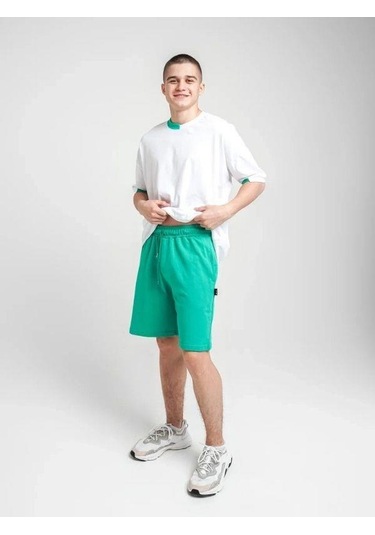 Marions Çocuk Basic Yaka Detaylı Oversize T-shirt-15955 Beyaz