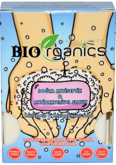 Biorganics Kostiksiz Doğal Antiseptik ve Antibakteriyel Sabun 100 G