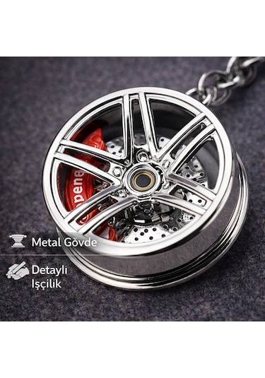 Metal Jant Disk Anahtarlık Araba Aksesuarı & Oto Keychain Çok Renkli