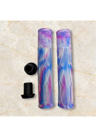 17 Cm Mtb Bmx Freeride Elcik Silikon Bisiklet Elcik Kaymaz Yapı Dirt Jump Bisiklet Elciği Beyaz Mor Mor - Pembe