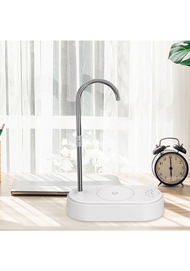 Leezsing Masaüstü Su Şişesi Dağıtıcısı Tezgah Üstü Su Şişesi Pompası 5 Galon Usb Şarjlı Su Dağıtıcısı Ev, Ofis İçin Beyaz