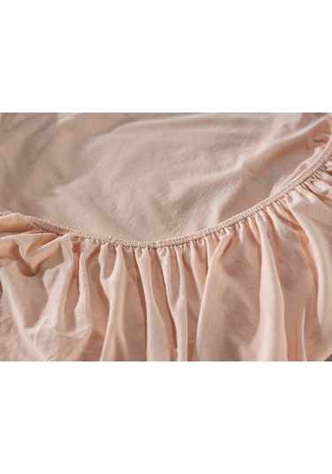 Penye Tek Kişilik Kingsize Çarşaf Takımı - Somon