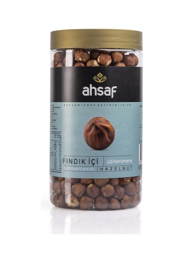 Ahsaf İç Fındık Çiğ Pet Kavanoz 500 G