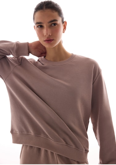 Penti Bej Bisiklet Yaka Regular Kesim Pamuklu Sweatshirt
