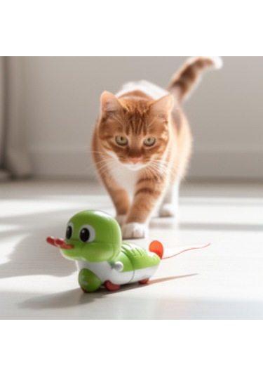 Runaway Kurmalı Salyangoz Kedi Oyuncağı Tüylü Kuyruk