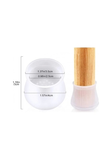 Masa Ve Sandalye Ayak Koruyucu Silikon 12 Adet Çok Renkli