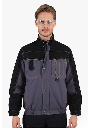 Çift Renkli Panama Mont Gri - Siyah