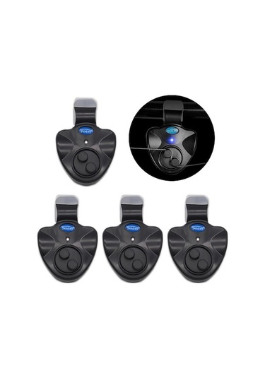 Joyjadehub 4 Adet Elektronik Balık Isırığı Alarmı Sesli Led Işık