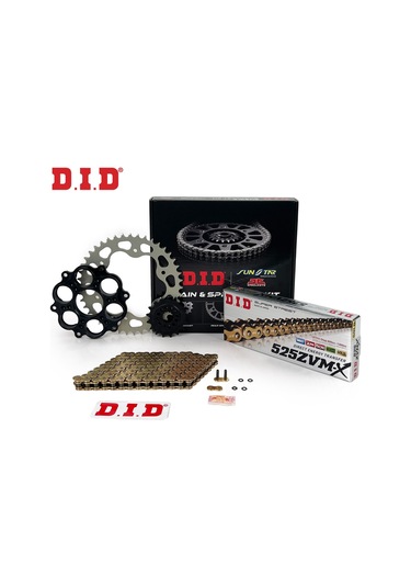 Zincir Dişli Seti Ducatı Monster 1100 Abs 1100 Cc 2010-2011 / Ducatı / Monster Abs / 1100cc / Zincir: Dıd-525zvm-x Gold -104 / Ön-arka Dişli: Sunstar 15t-39t / 2010-2011