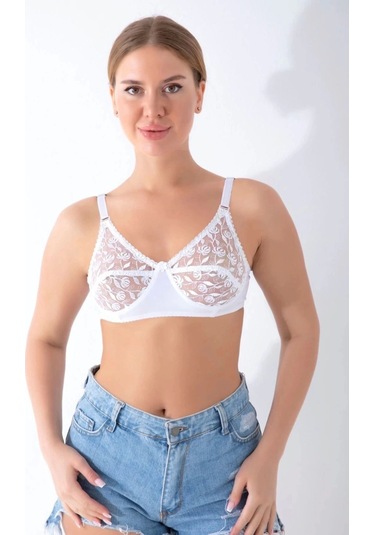 Yeni Seri Fantezi Zarif Şık Kadın Büyüleyici Beyaz Dantelli Sıkılaştırıcı Şekillendirici Toparlayıcı Beyaz