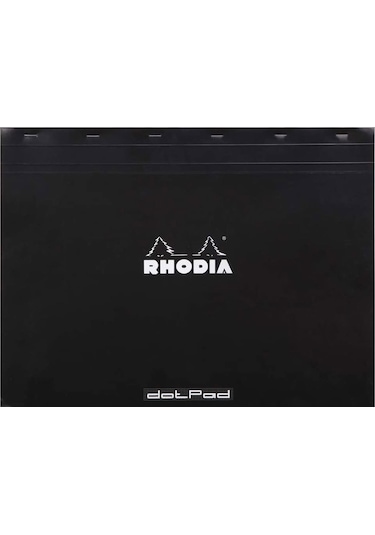 Rhodia Classic Üstten Zımbalı A3 Noktalı Defter Black RA38559