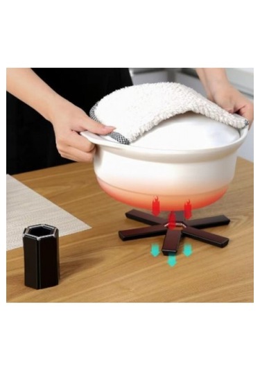 Katlanabilir Isıya Dayanıklı Masa Üstü Nihale Pratik Ve Şık Tasarım Siyah