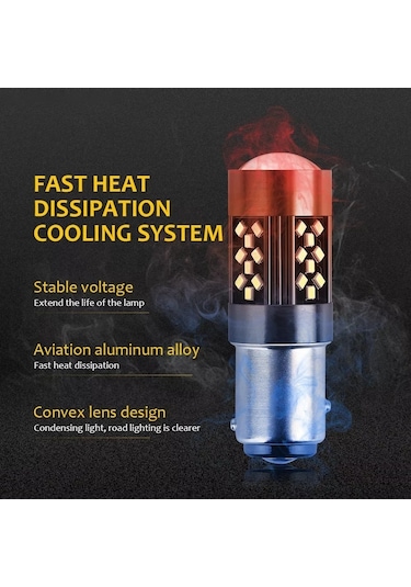 Sones 1 Çift 7440 12v 7w Strobe Araba Led Sis Farı Mavi Işık