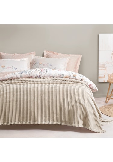 Yataş Bedding Holly Wellsoft Battaniye (Tek Kişilik) - Ekru