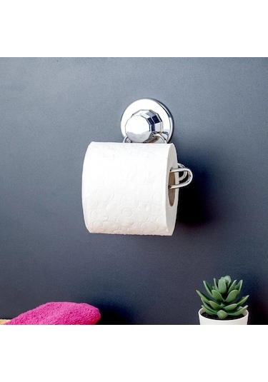 Banyo Köşe Rafı Tek Katlı Şampuanlık Vidalı + Vakumlu Tuvalet Kağıtlık Krom