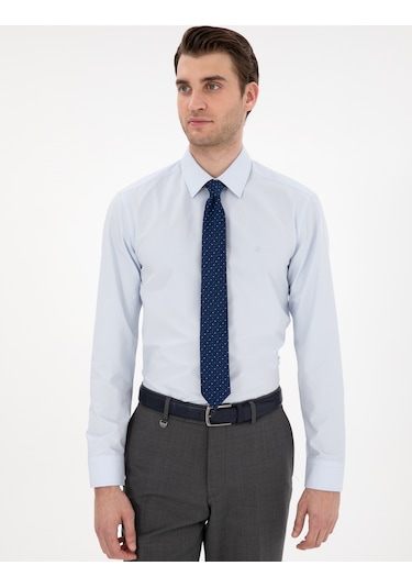 Pierre Cardin Erkek Açık Mavi Gömlek Basic 50307297-vr003 Açik Mavi