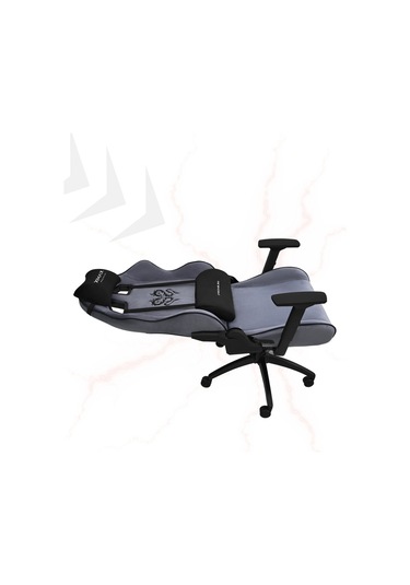 Rio Balerion Antrasit Gri Kadife Terletmez Kumaş Gaming Oyuncu Koltuğu -5 Gri