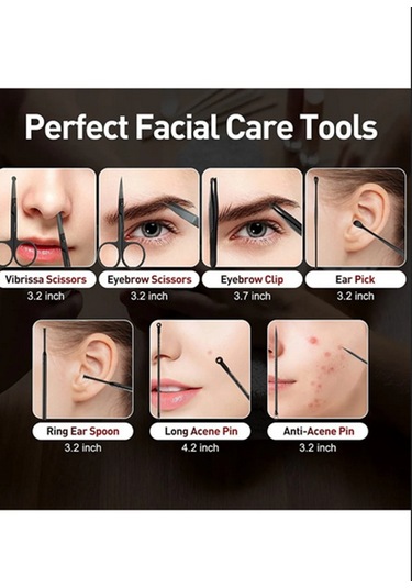 Gaman Profesyonel Paslanmaz Çelik Kutulu Manikür Pedikür Seti Siyah 18'li