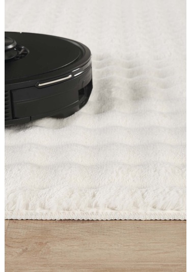 Bubble Puffy Post Peluş Kesme Halı Yolluk Kaymaz Taban Yıkanabilir Pofuduk Oturma Salon Çocuk Odası Krem